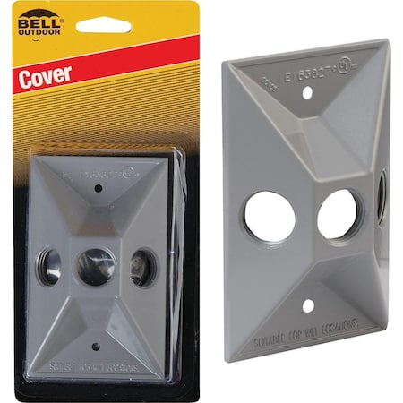 Bell Box Cover, 1 Gang, Die-Cast Aluminum, Lampholder/Cluster Cover Type 5189-5